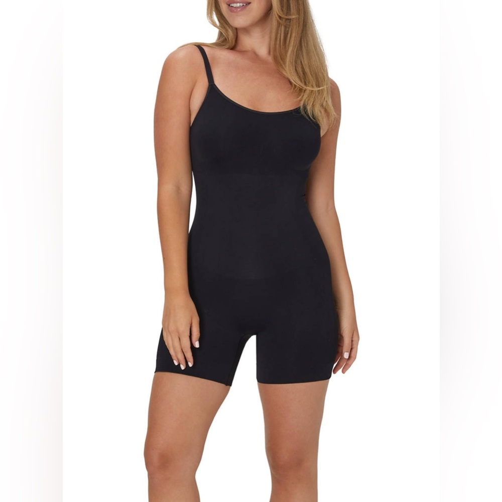 Maidenform NWT Seamless Romper Shapewear Black Size XL